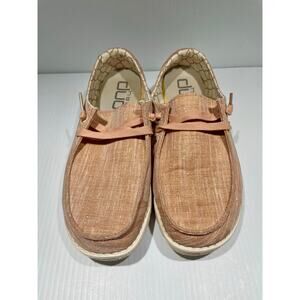 Hey Dude Wendy Sparkling Rose Gold Slip On Shoes Size 8